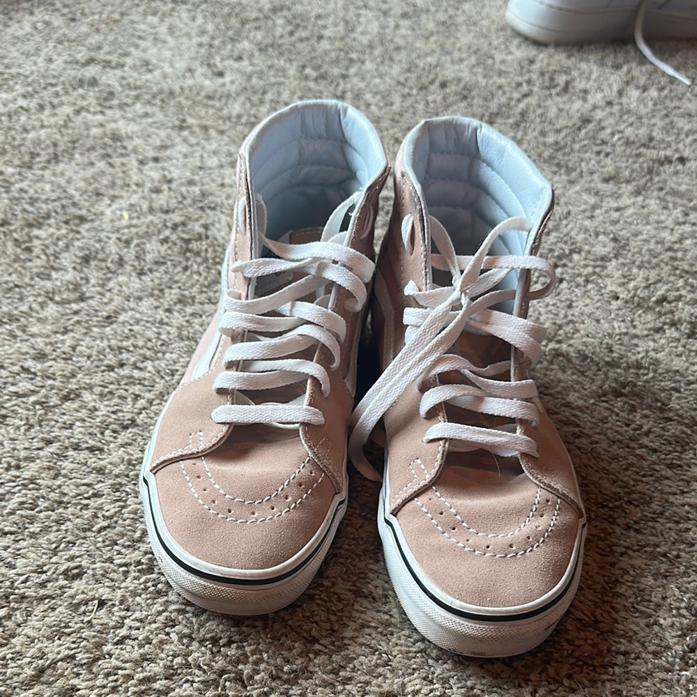 Vans Women's High-Top Sneakers - Pink and White